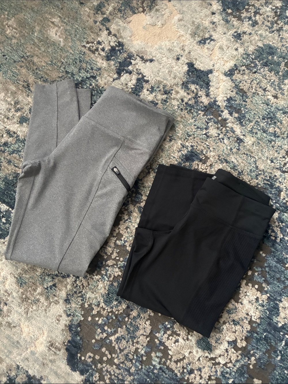 Ivanka Trump black Leggings and Eddie Bauer Gray leggings with pockets